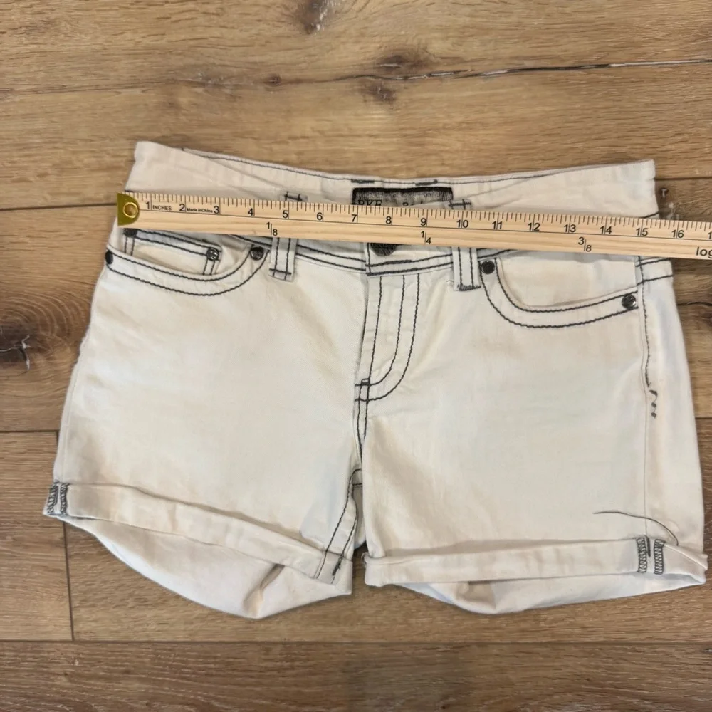 BKE Denim Payton White Jean Shorts Size 2 - Picture 6 of 8